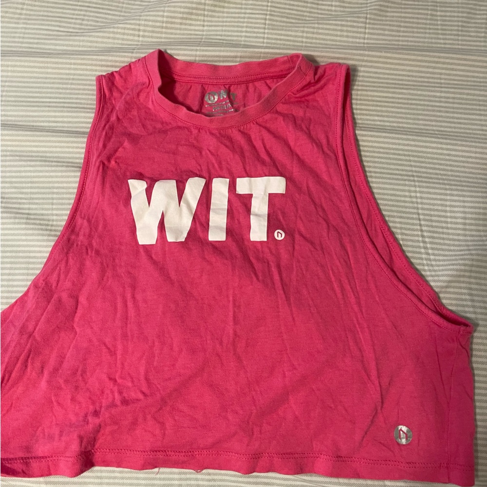 Never realeased Pink WIT crop tank
